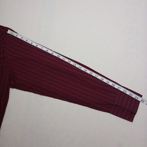 Wrangler Men's Large Western Shirt‎ Striped Pearl Snap Long Sleeve - Picture 6 of 7